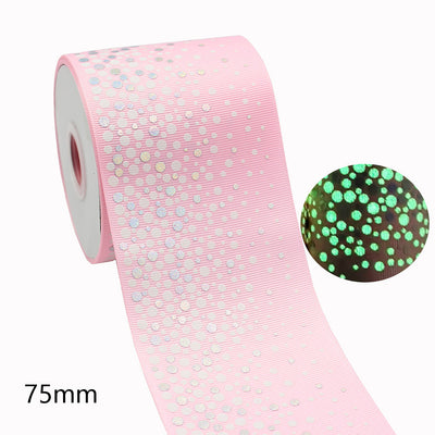 Moño Trenzado Luminoso 75mm con Cinta Arcoíris Brillante - Image 9