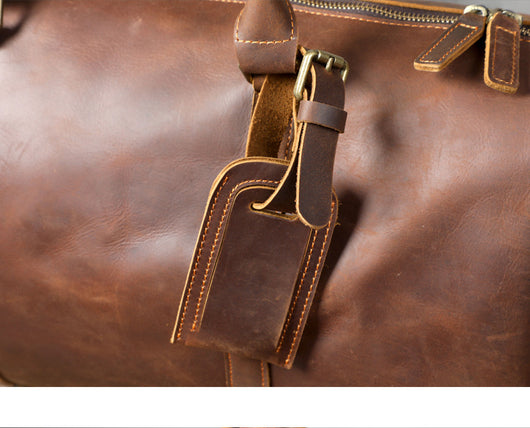 Bolsa de Viaje Retro en Cuero Genuino - Gran Capacidad para Hombre - Image 23