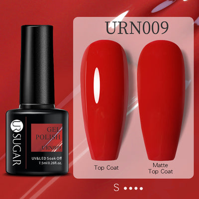 Esmalte de Uñas Gel Brillo Negro, Blanco y Rojo Efecto Mate - Image 19