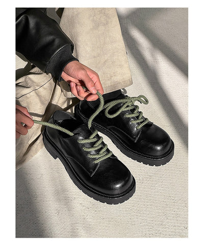 Zapatos Casuales de Cuero con Plataforma Elevadora para Hombre Big Head Derby - Image 34