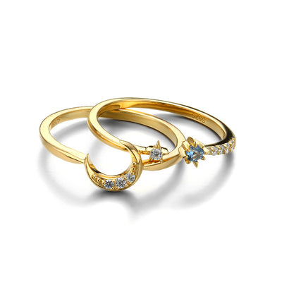 Anillo de Plata S925 con Estrella y Luna de Circón - Image 9