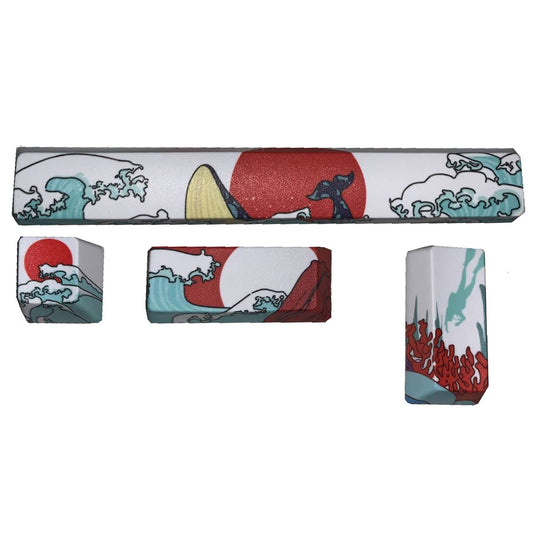 Keycaps PBT Coral Sea - Sublimación de Cinco Caras para Teclado Mecánico