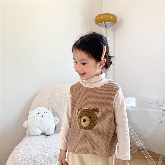 Chaleco Infantil de Oso Acolchado Estilo Coreano para Niños y Niñas - Image 12