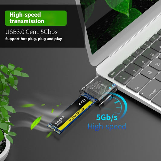 Caja Protectora para Disco Duro Móvil USB - Diseño Transparente y Creativo - Image 2