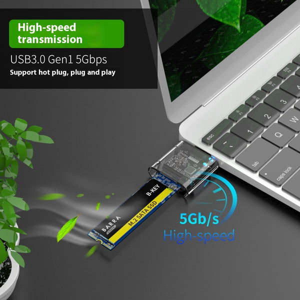 Caja Protectora para Disco Duro Móvil USB - Diseño Transparente y Creativo