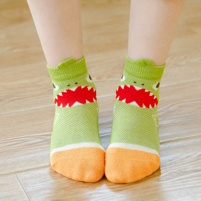 Calcetines Infantiles Dinosaurio Malla Colores Brillantes - Image 6