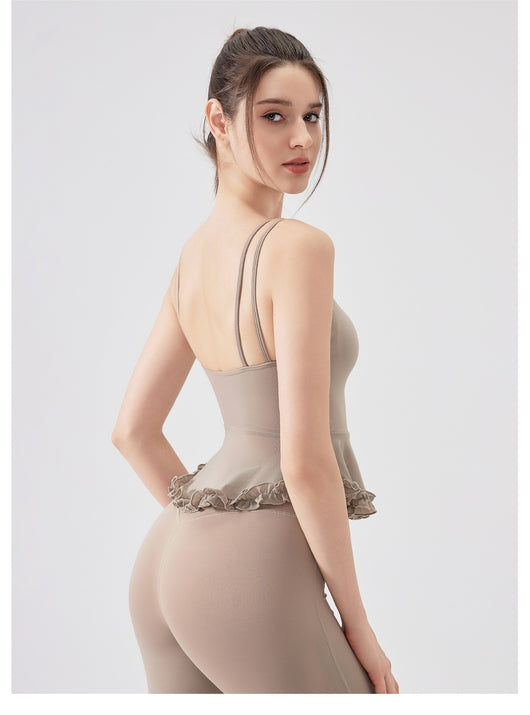 Top Deportivo Yoga con Encaje Espalda Descubierta - Tela Respirable Fanxin Air Sense - Image 34