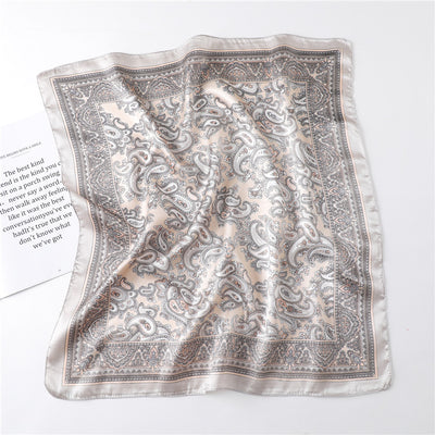 Pañuelo Retro Cuadrado Pequeño de Cachemira para Mujer - Image 49