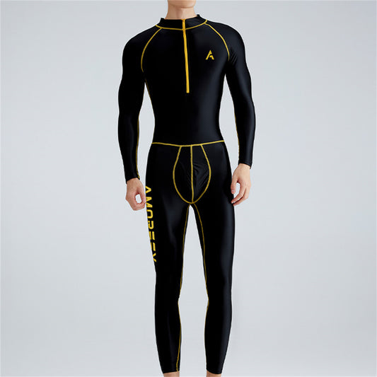 Jumpsuit de Manga Larga con Cierre Frontal y Pantalón Capri