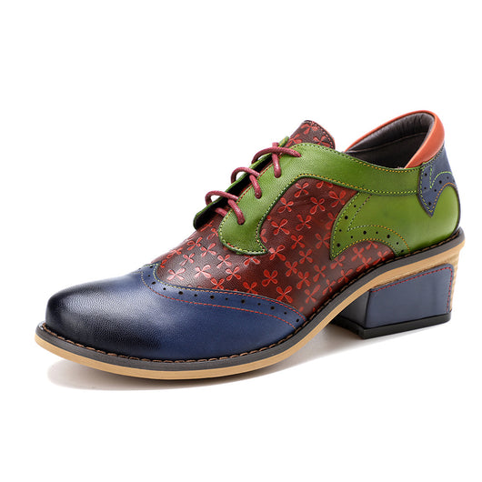 Zapato Casual Universitario Retro con Costura Étnica - Image 7