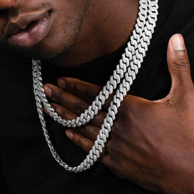 Pulsera de Cadena Cubana para Hombre con Zircones y Barras de Diamantes Completos - Image 7