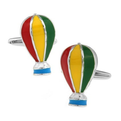 Gemelos de Globo Aerostático Esmaltado en Cobre Multicolor