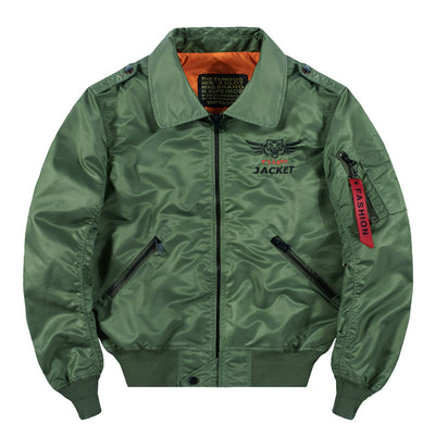 Chaqueta Bomber Casual de Hombre en Colores Sólidos - Image 2