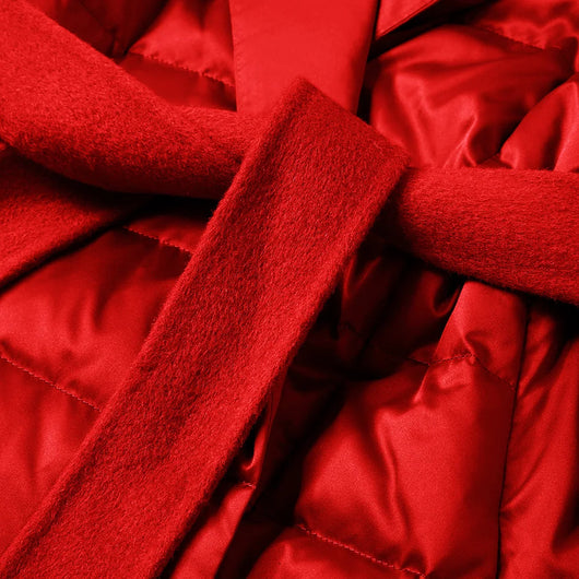 Chaqueta Acolchada con Capucha y Parches de Encaje para Mujer - Image 16