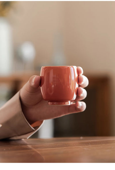 Taza de Té Cerámica Rojo Prohibido Alta Temperatura con Esmalte Artesanal - Image 10