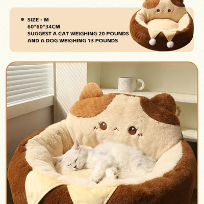 Cama Redonda Acogedora para Gatos y Perros - Colchón Térmico Invierno - Image 23