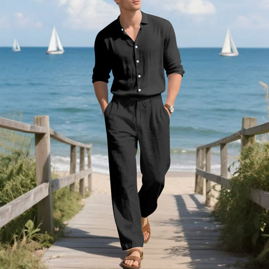 Conjunto de Dos Piezas: Camisa Suelta de Manga Larga y Pantalón Cómodo - Image 26