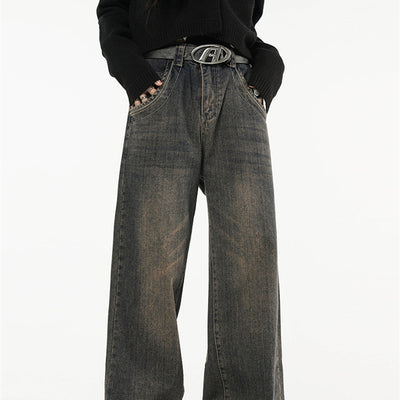 Pantalones Rectos Amplios de Cintura Alta para Mujer - Image 10