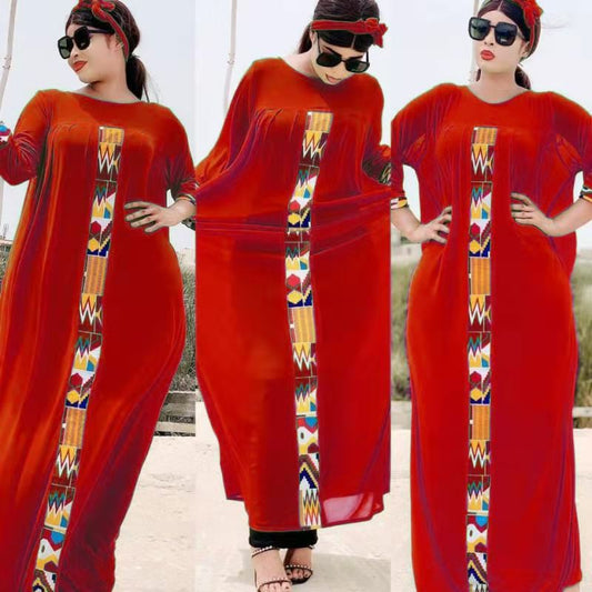 Vestidos Elegantes Tallas Grandes Africanos con Vestido Interior