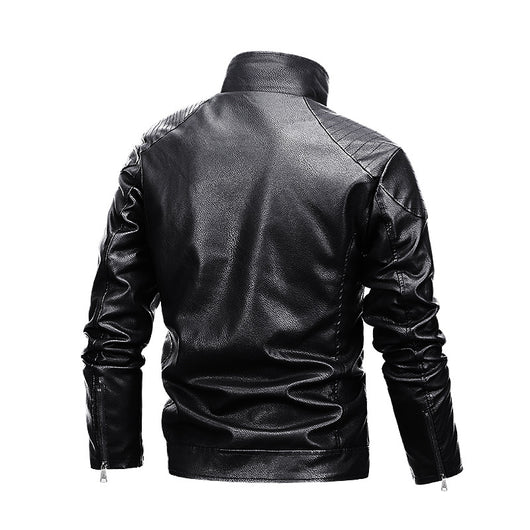 Chaqueta de Cuero y Gamuza para Motociclista con Cierre - Image 3