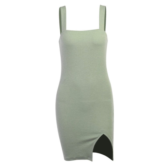 Vestido Ajustado de Color Liso para Mujer - Image 5
