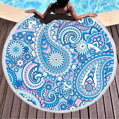 Toalla de Playa Redonda Estampada para Verano - Image 16