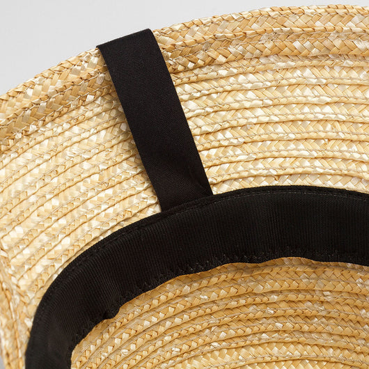 Sombrero de Paja Tejido a Mano para Niños con Ala Ancha y Correas - Image 15