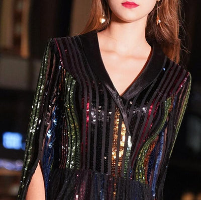 Vestido Largo de Lentejuelas para Mujer en Poliéster - Image 9