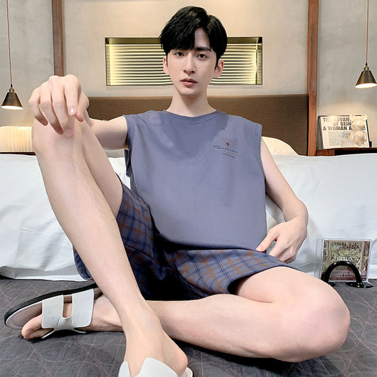 Pijama Tipo Chaleco sin Mangas para Hombre - Algodón Puro Verano - Image 13