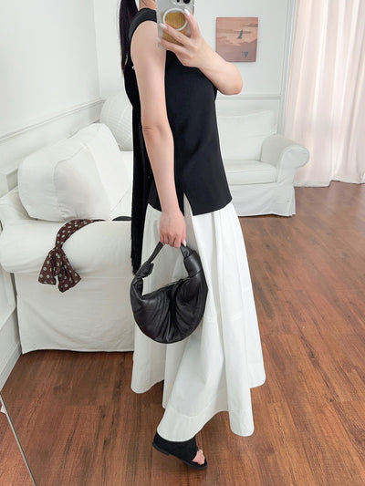 Traje Falda Blusa Sin Mangas Mujer Casual Elegante - Image 28