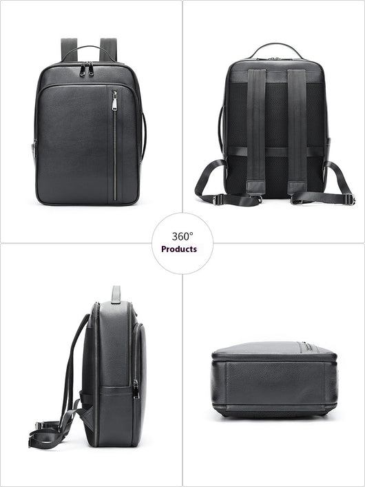 Mochila de Cuero para Hombre - Gran Capacidad Multifuncional - Image 4