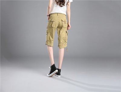 Pantalones Casuales Sueltos Capri Multicolor Talla Grande - Image 35