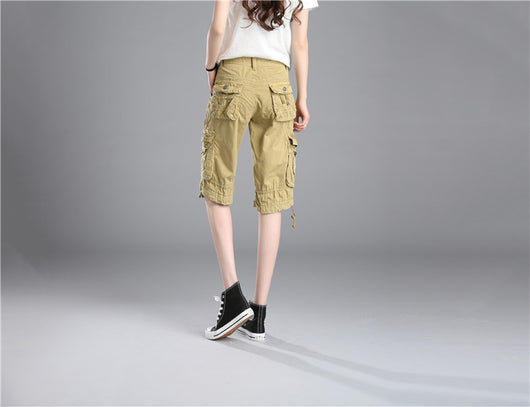 Pantalones Casuales Sueltos Capri Multicolor Talla Grande - Image 35