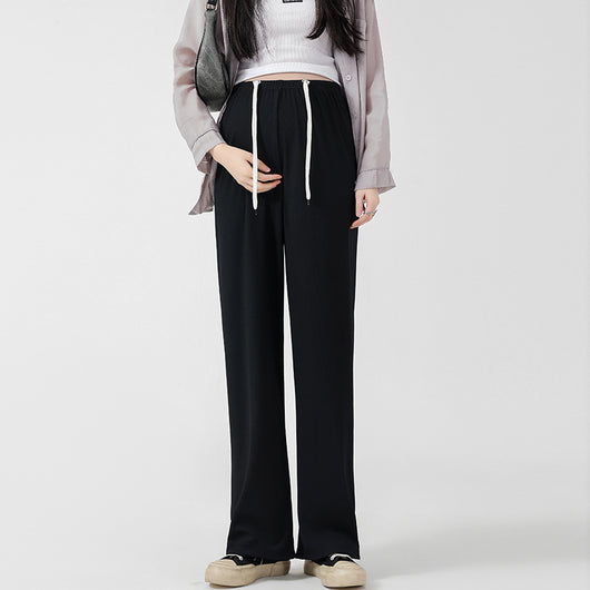 Pantalones Premamá Cómodos de Pierna Ancha sin Cintura Ajustable - Image 8