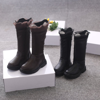 Botas Infantiles de Cuero con Forro de Algodón y Cachemira - Image 9
