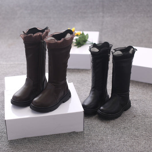 Botas Infantiles de Cuero con Forro de Algodón y Cachemira - Image 9