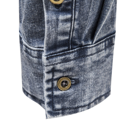 Camisa de Mezclilla para Hombre Resistente con Lavado Industrial - Image 8