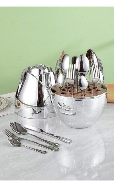 Juego de Cubiertos Acero Inoxidable 24 Piezas - Servicio de Cena Elegante - Image 13