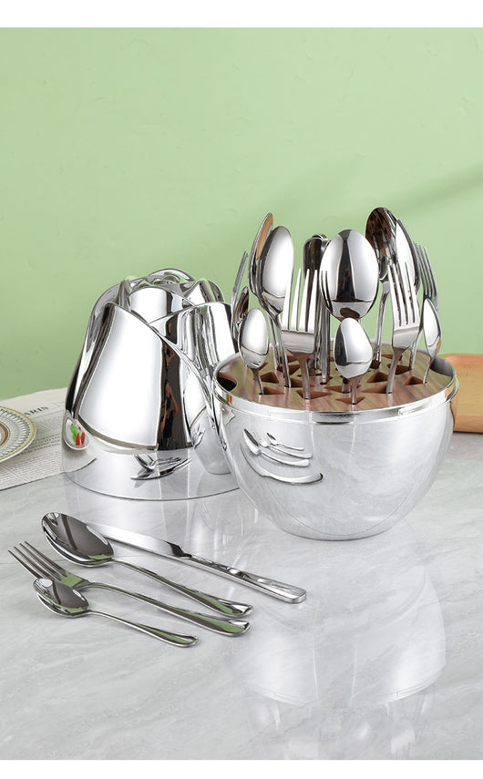 Juego de Cubiertos Acero Inoxidable 24 Piezas - Servicio de Cena Elegante - Image 13