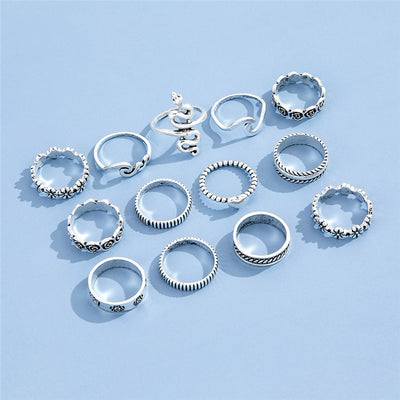 Juego de 13 Anillos Geométricos Floral Love - Image 8