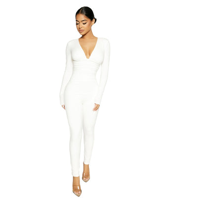 Body Shaper de Cuello V Manga Larga Elástico para Mujer - Image 2