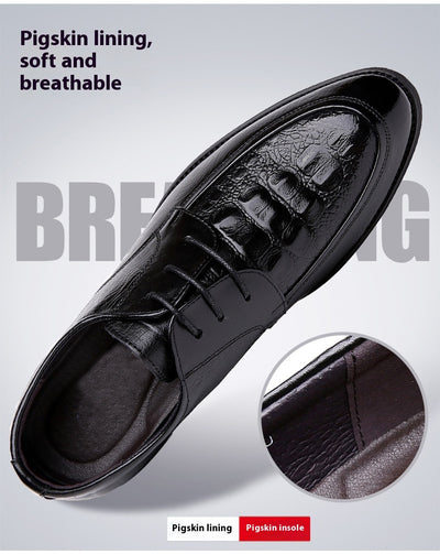 Zapatos de Cuero Cowhide Estilo Coreano Talla 36 - Punta Aguda Transpirables para Hombre - Image 23