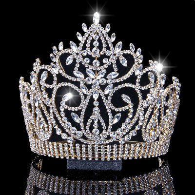 Corona Nupcial de Lujo con Cristales Brillantes - Diseño Europeo y Americano - Image 5