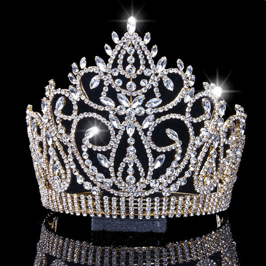Corona Nupcial de Lujo con Cristales Brillantes - Diseño Europeo y Americano - Image 5