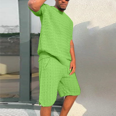 Conjunto de Verano para Hombre - Camisa Suelta y Pantalones Cortos 2 Piezas - Image 5