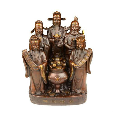 Buda Dios de la Riqueza en Cobre Puro - Estatua Grande - Image 14