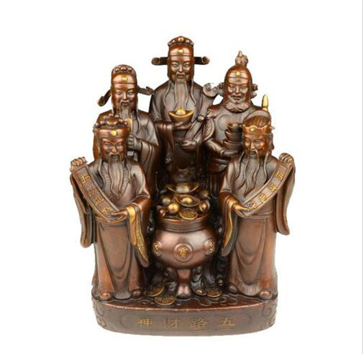 Buda Dios de la Riqueza en Cobre Puro - Estatua Grande - Image 14