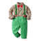 Conjunto Infantil: Camisa de Cuadros y Overol para Niño