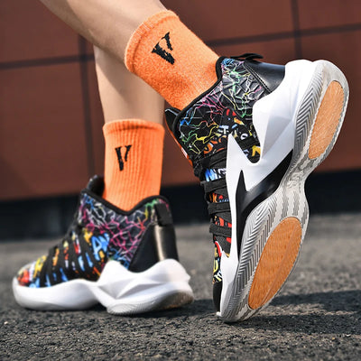 Zapatillas de Baloncesto Blancas Altas para Hombre - Image 15
