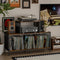 Mueble Tocadiscos Dual con Almacenamiento para Vinilos